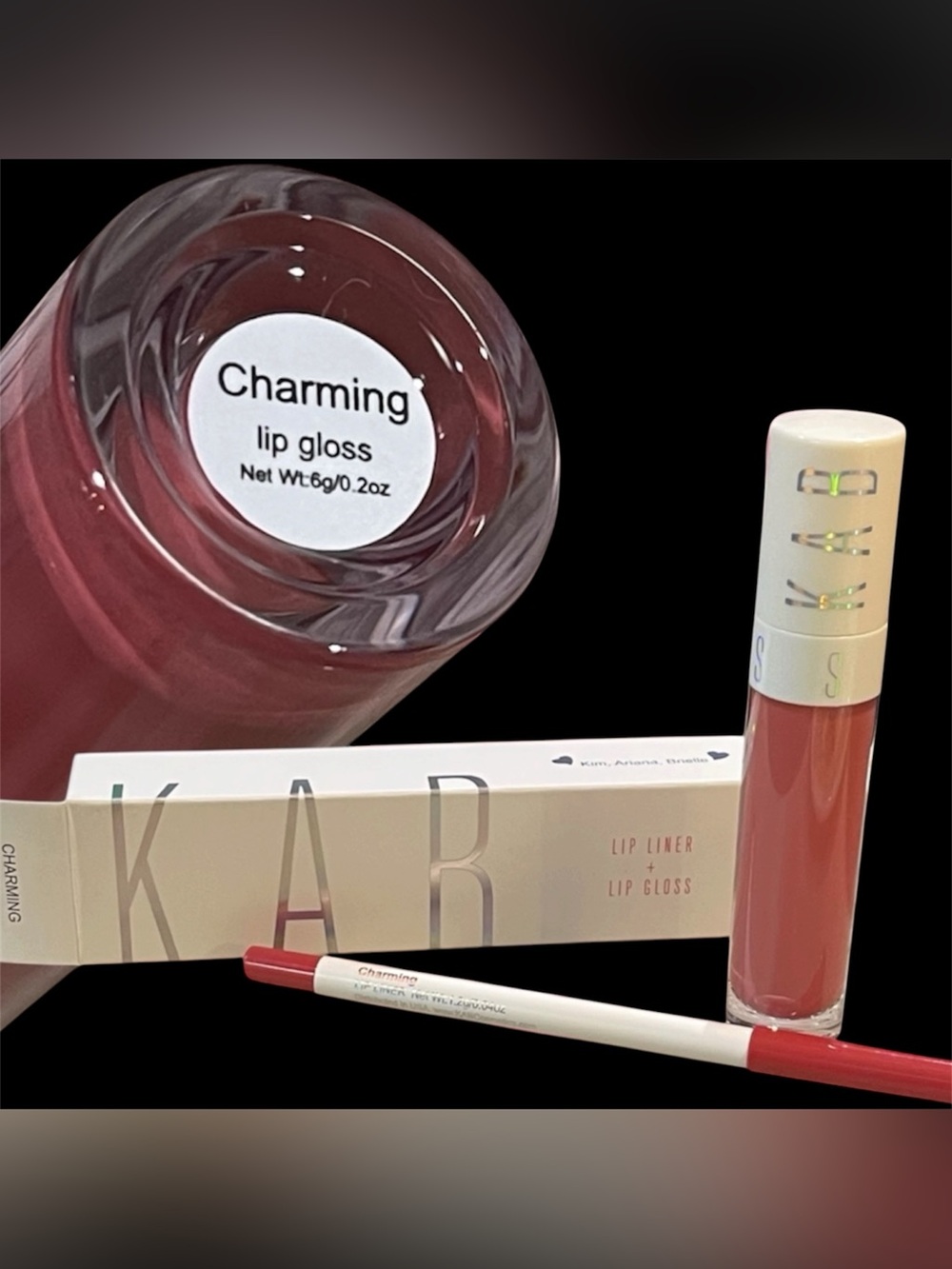 KAB Cosmetics “Charming” Lip Duo Kit - Lip Liner & Lip Gloss - NEW IN BOX